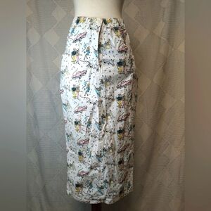Bon Jour vintage secretary white pencil skirt car dancing bank design S